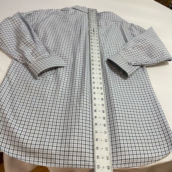 Burberry London Blue Plaid Button Up Shirt Size 16L - Picture 9 of 9